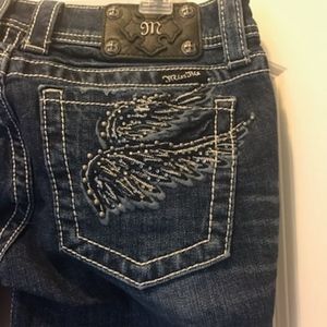 Miss Me "Angel Wings" Jean Capris Size 28